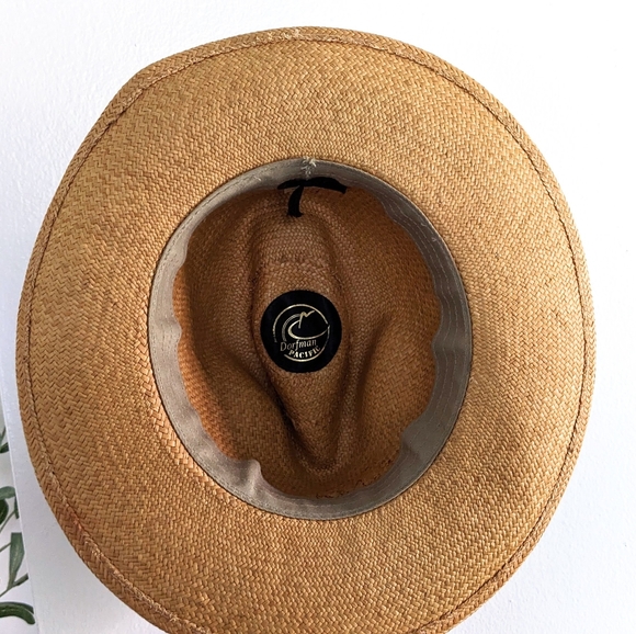 Sold! Vintage Dorfman Pacific Straw Rancher Fedora Sun Hat - Picture 6 of 10